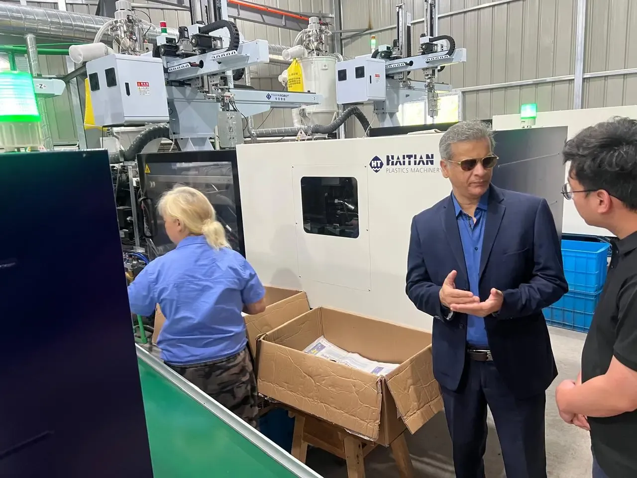 Aventine visiting a supplier's plastics manufacturing facility
