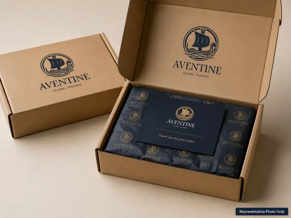 Branded mailer box with protective inner packaging