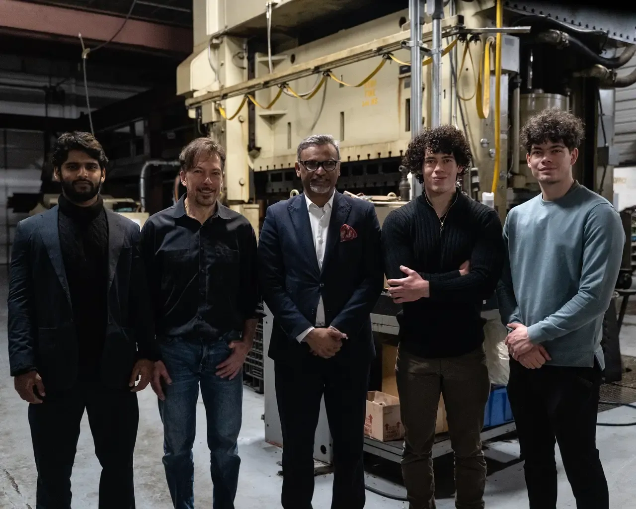 Aventine team at a partner's fabrication facility